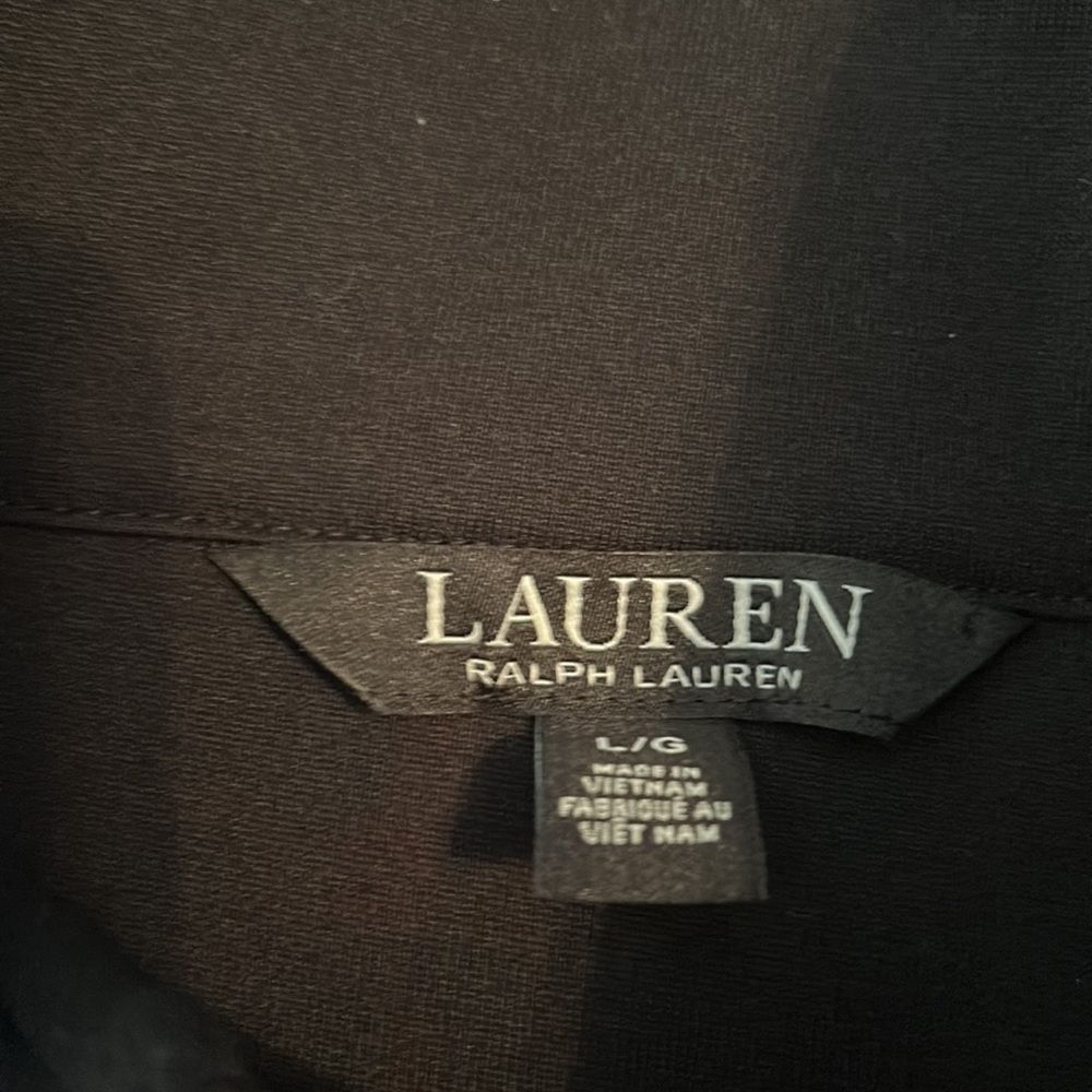 Lauren Ralph Lauren- Jacquard Faux Sherling Jacket- Size L - Picture 4 of 5